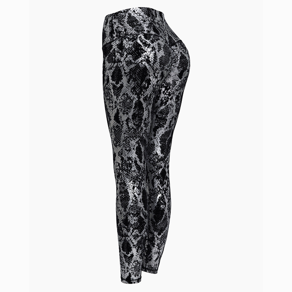 Tight Elastic Hot Stamping Yoga Pants with Patterned Peach Buttocks Fitness Pants, High Waisted Slimming Sports Pants
