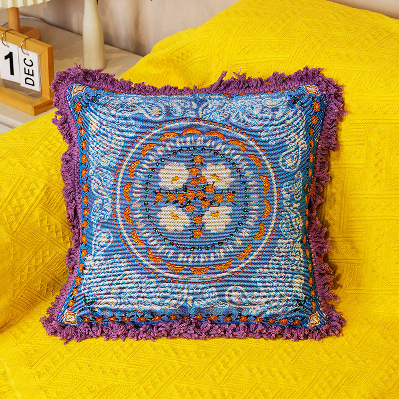 Pillow Cover Ethnic Style Cushion Sofa Pillow Jacquard Pillow Bohemian Decorative Pillow Case