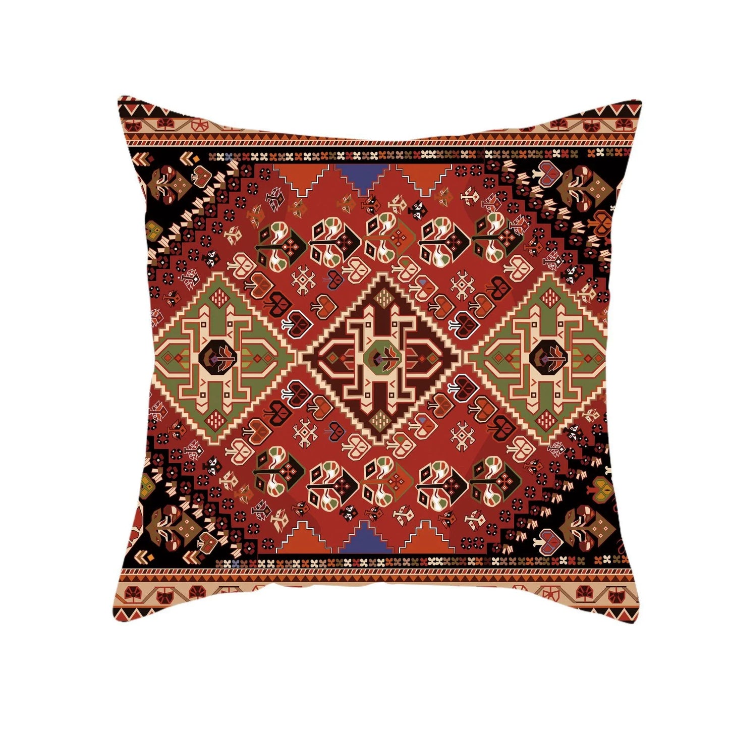 Retro Bohemi Dutch Velvet Square Pillow Cover Cushion Car Sofa Bed Sleeping Throw Pillow Customization