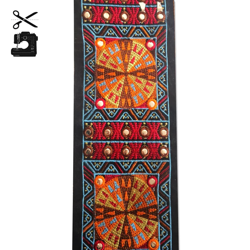Ethnic Style Retro Embroidery Lace Color Embroidery Wide Webbing, Handmade DIY Minority Clothing Accessories