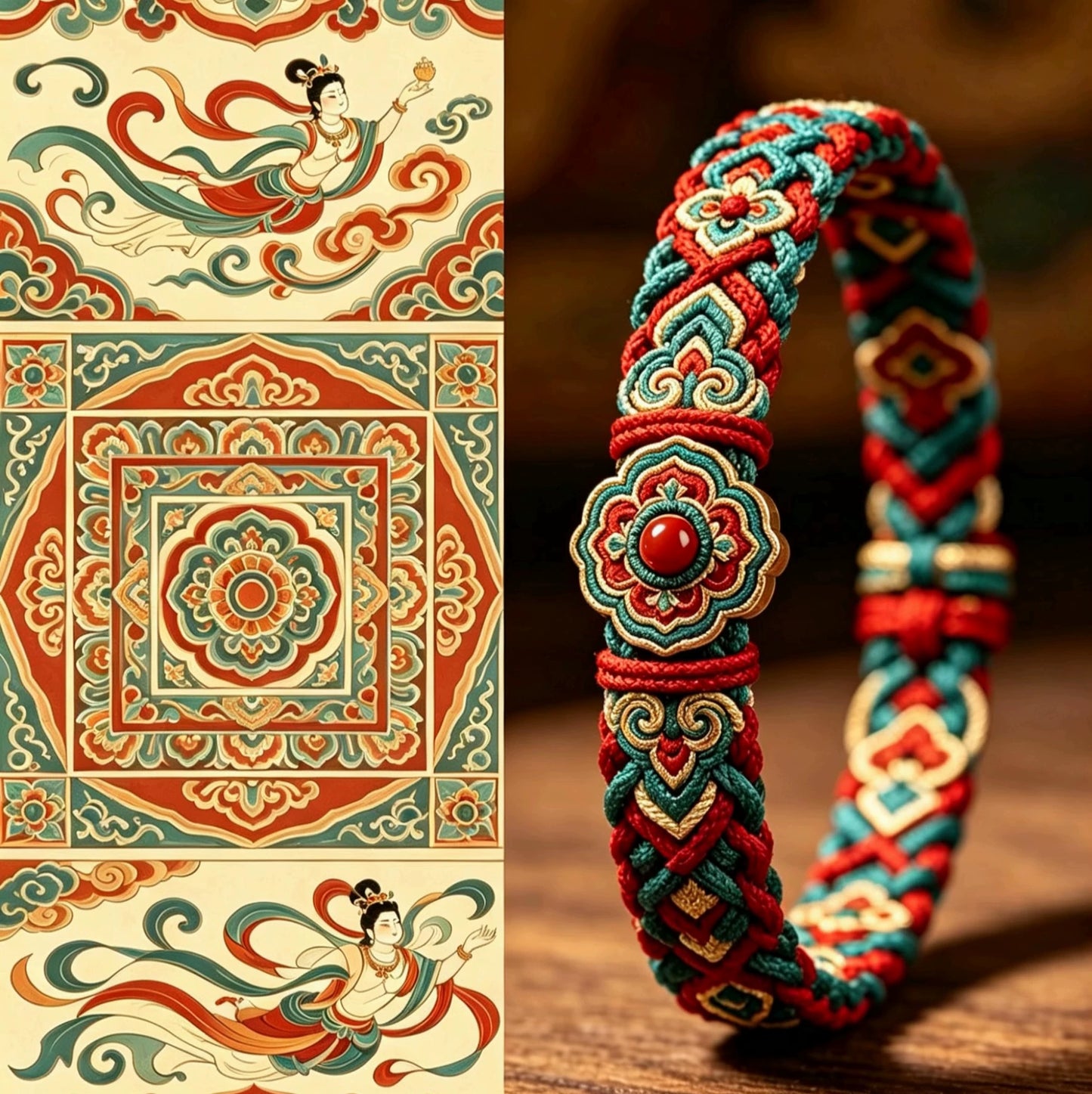 Lotus Hand Rope, Creative High-value Handmade National Style Bracelet, Give Gifts To Friends