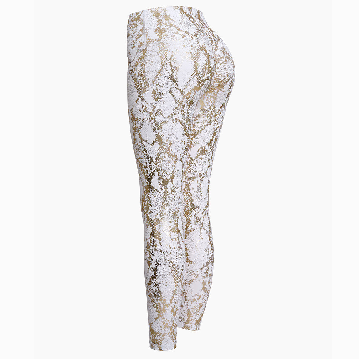 Tight Elastic Hot Stamping Yoga Pants with Patterned Peach Buttocks Fitness Pants, High Waisted Slimming Sports Pants