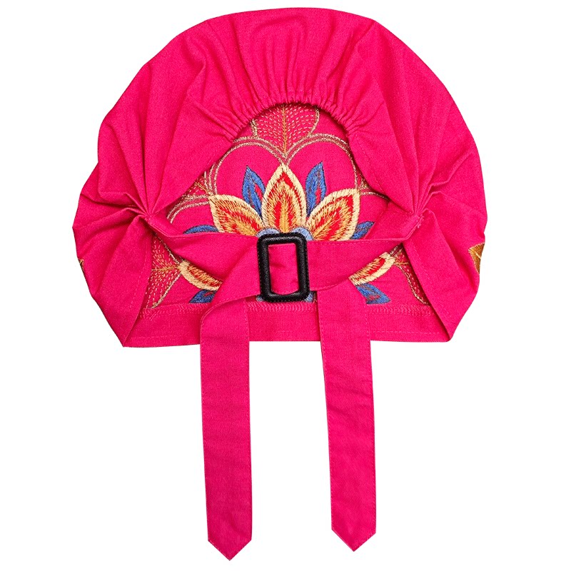 Ethnic Style Embroidered Headscarf Hat Single-layer Small Hat Thin Headgear Hat