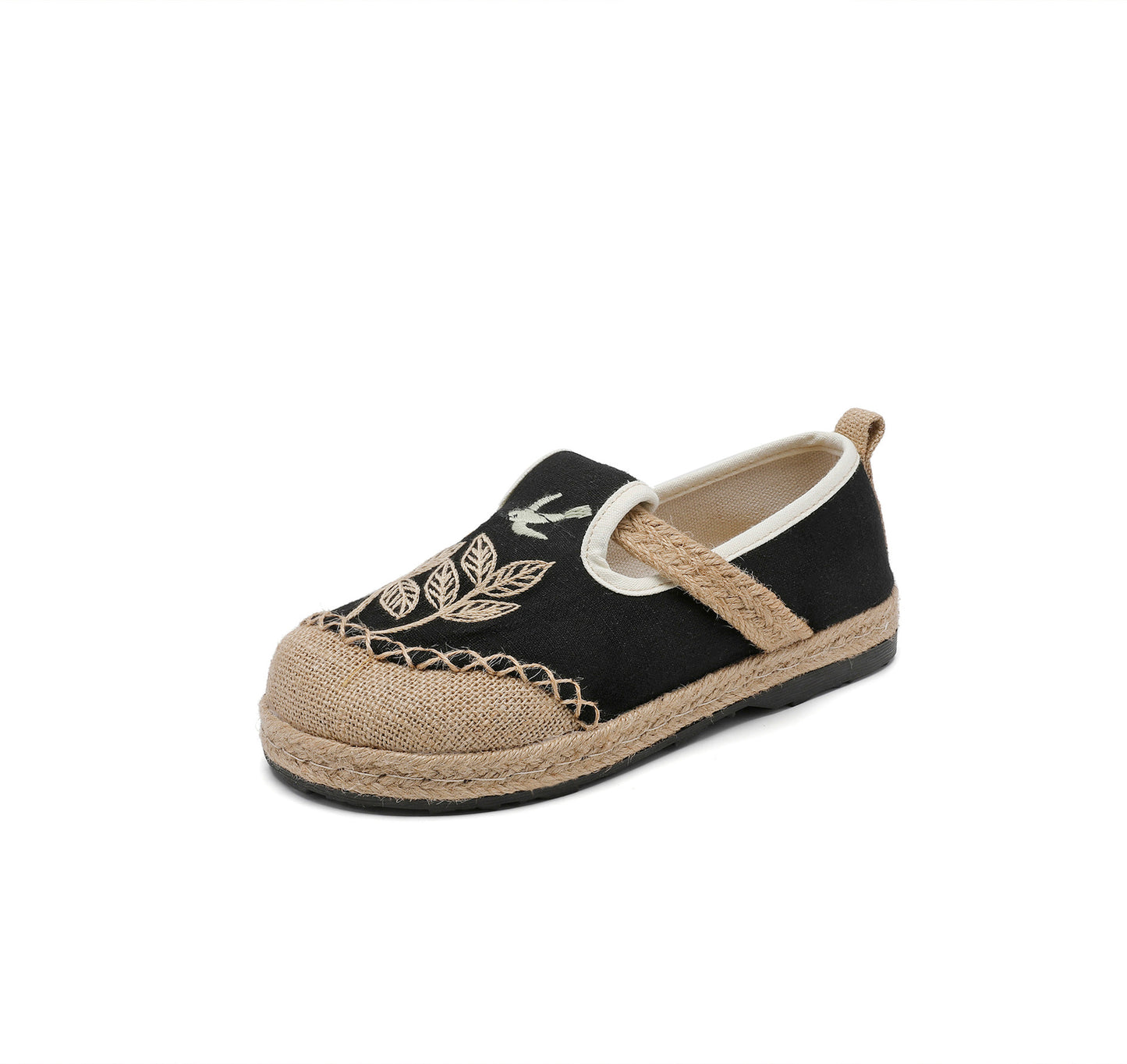 Ethnic Style Embroidered Cloth Shoes, New Hand-embroidered Linen Shoes, Soft-soled Breathable Woven Women's Shoes - emogogo
