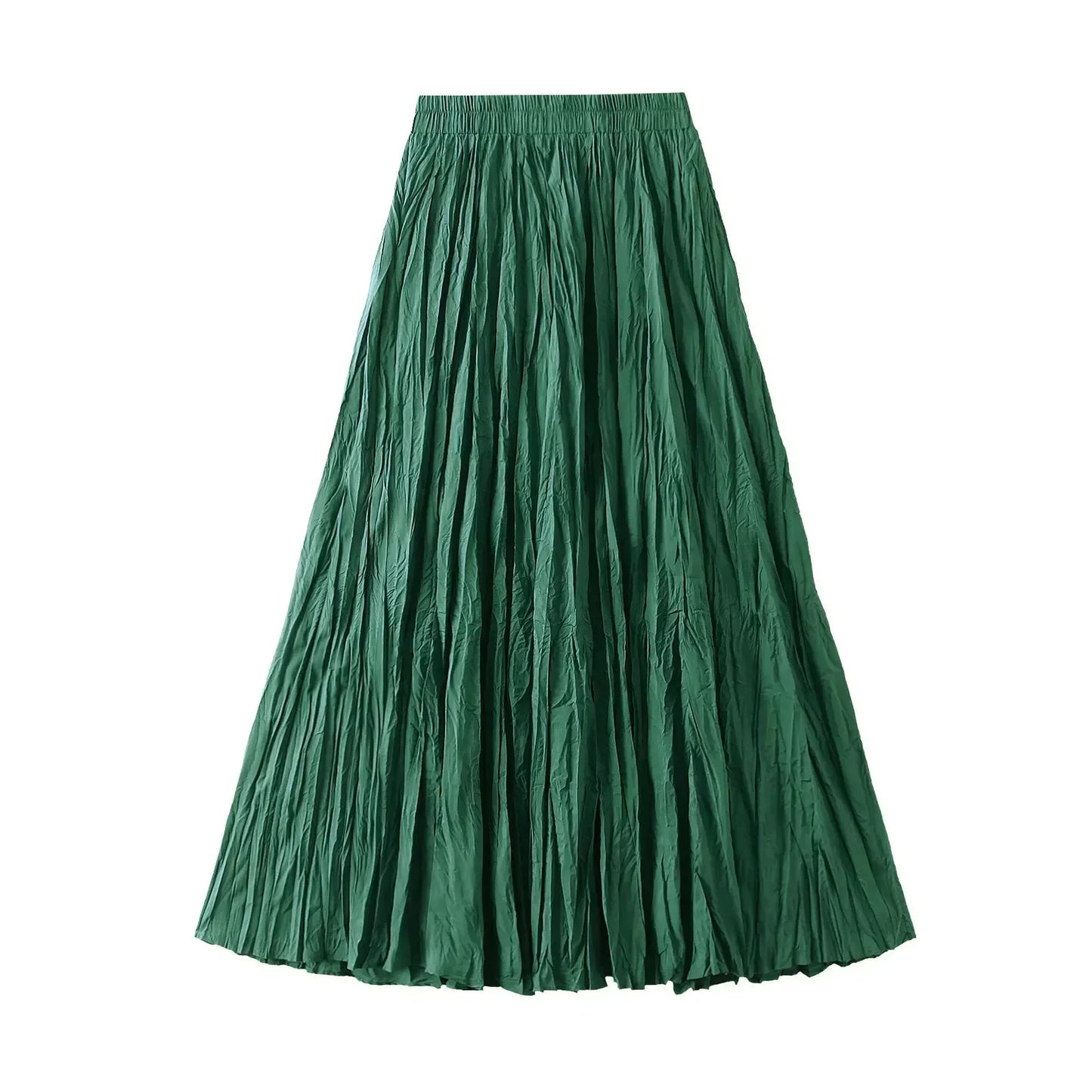 Light Luxury Irregular Slimming Pleated A-line Skirt for Women High Waist Solid Color Loose Fashion Skirts Casual Spring New