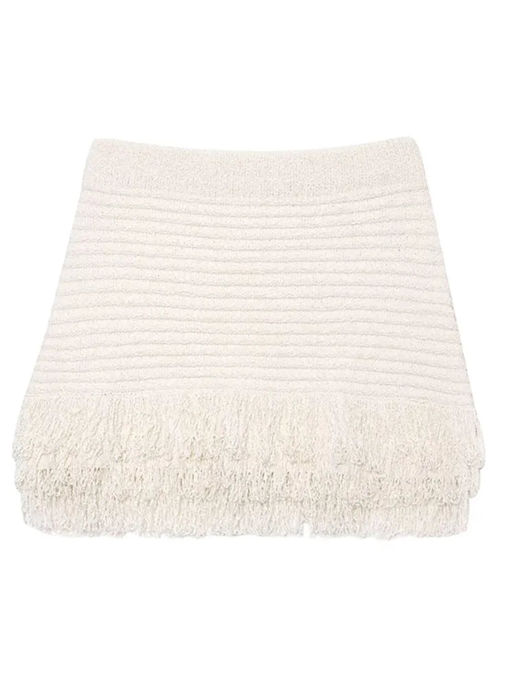 Women Crochet Hollow Out Top Shorts Set Fashion Round Neck Cardigan Crop Tops 2 Piece Sets Summer Lady Y2k Beach Party Outfit