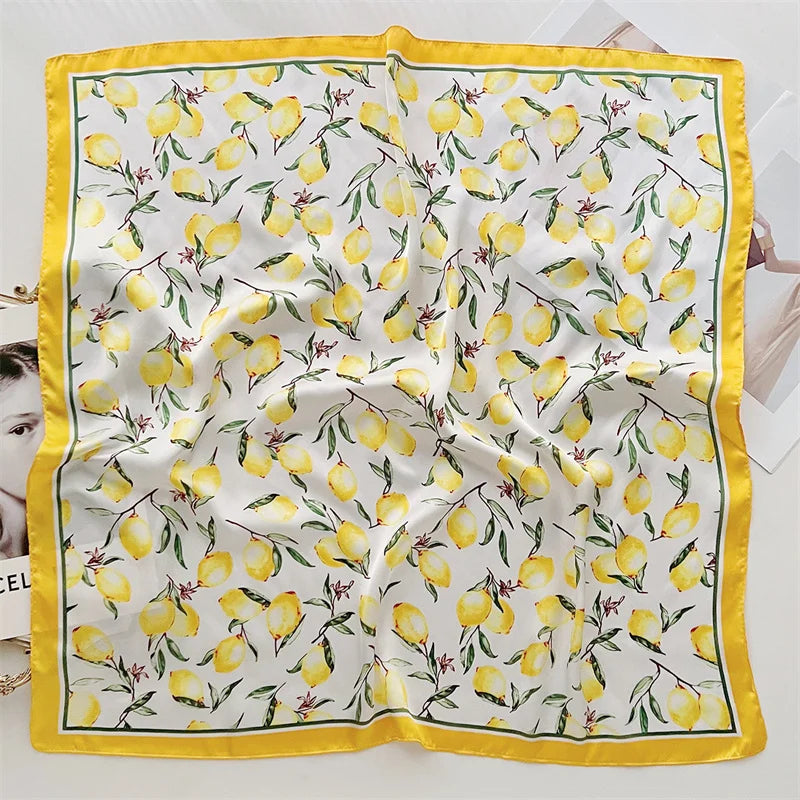 Luxury New Printed Scarves Women's Silk Scarf Spring and Summer Floral Decorations Small Neckties Hairbands Bags Wholesale