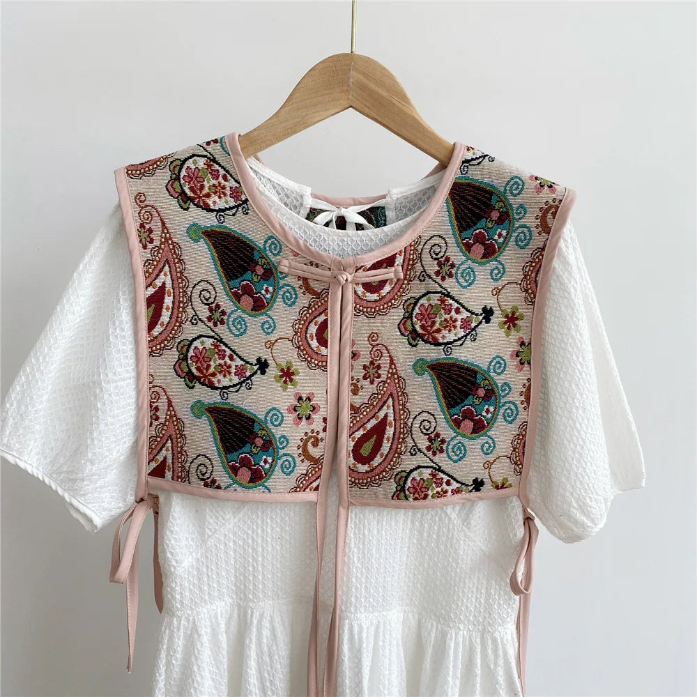 Vests Women Embroidery Lace-up Chic Vintage All-match Casual Korean Fashion Summer Classic Prevalent Waistcoat Harajuku Delicate