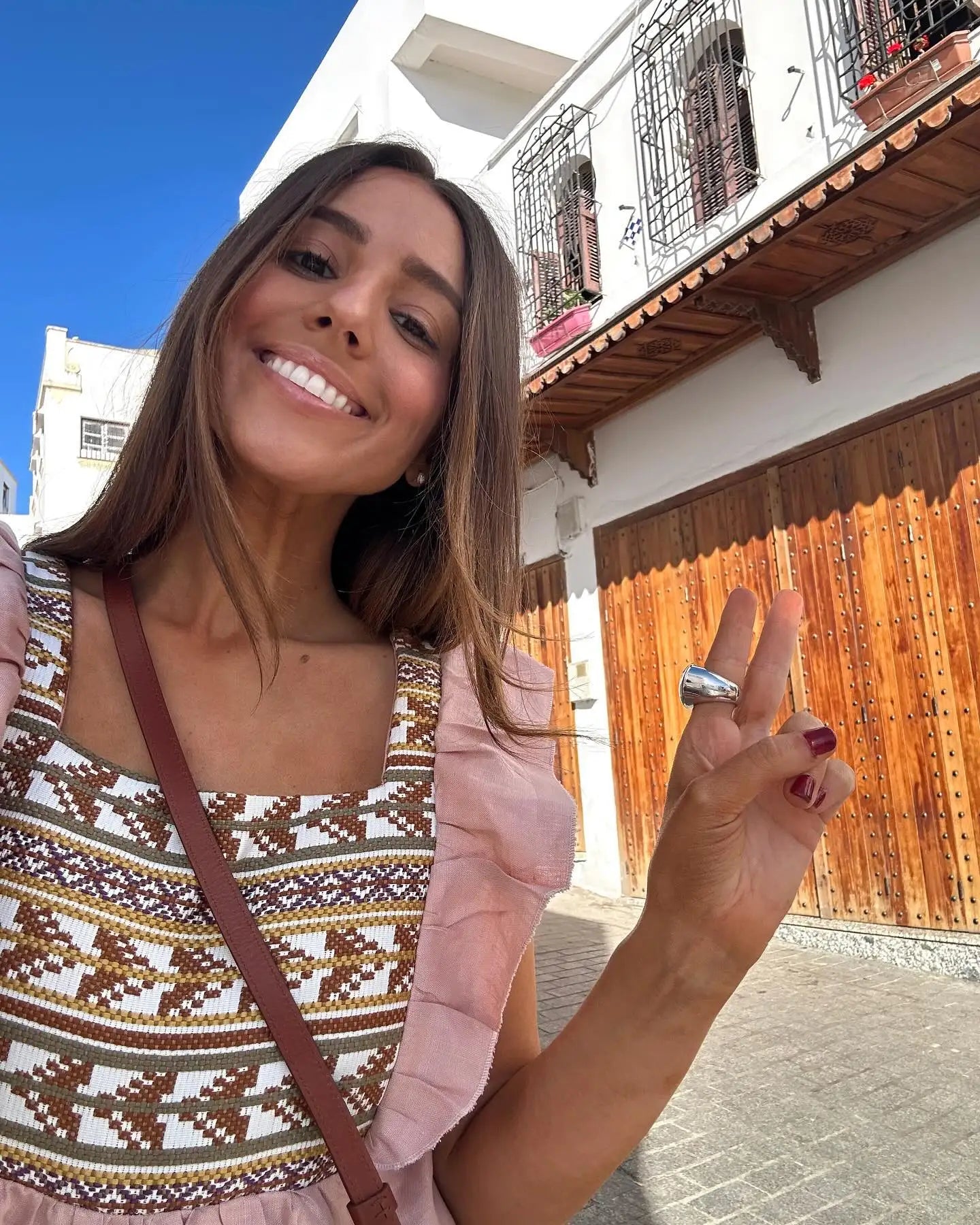 Women's Vintage Printed Flare Sleeve Dress Elegant Square Neck High Waist Split A-line Dresses 2024 Summer Vacation Robe