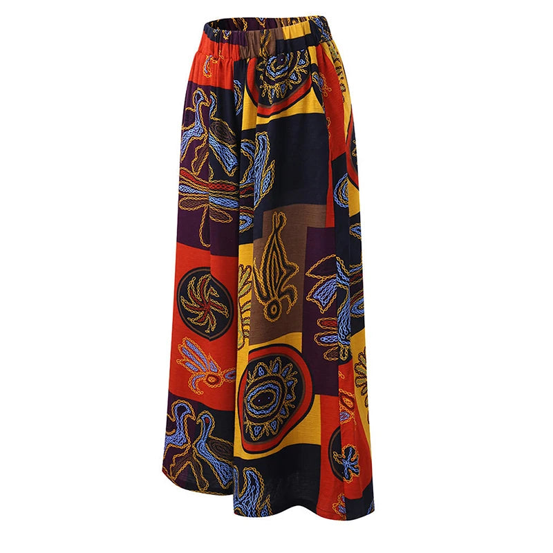 Women's Wide Leg Boho Harem Pants Gypsy Hippie Indian Thailand Bohemian Palazzo Pants Smocked Waist Aladdin Trousers shirt