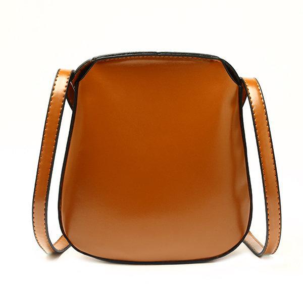 Women PU Leather Mini Crossbody bag Bucket Bag Phone Bag