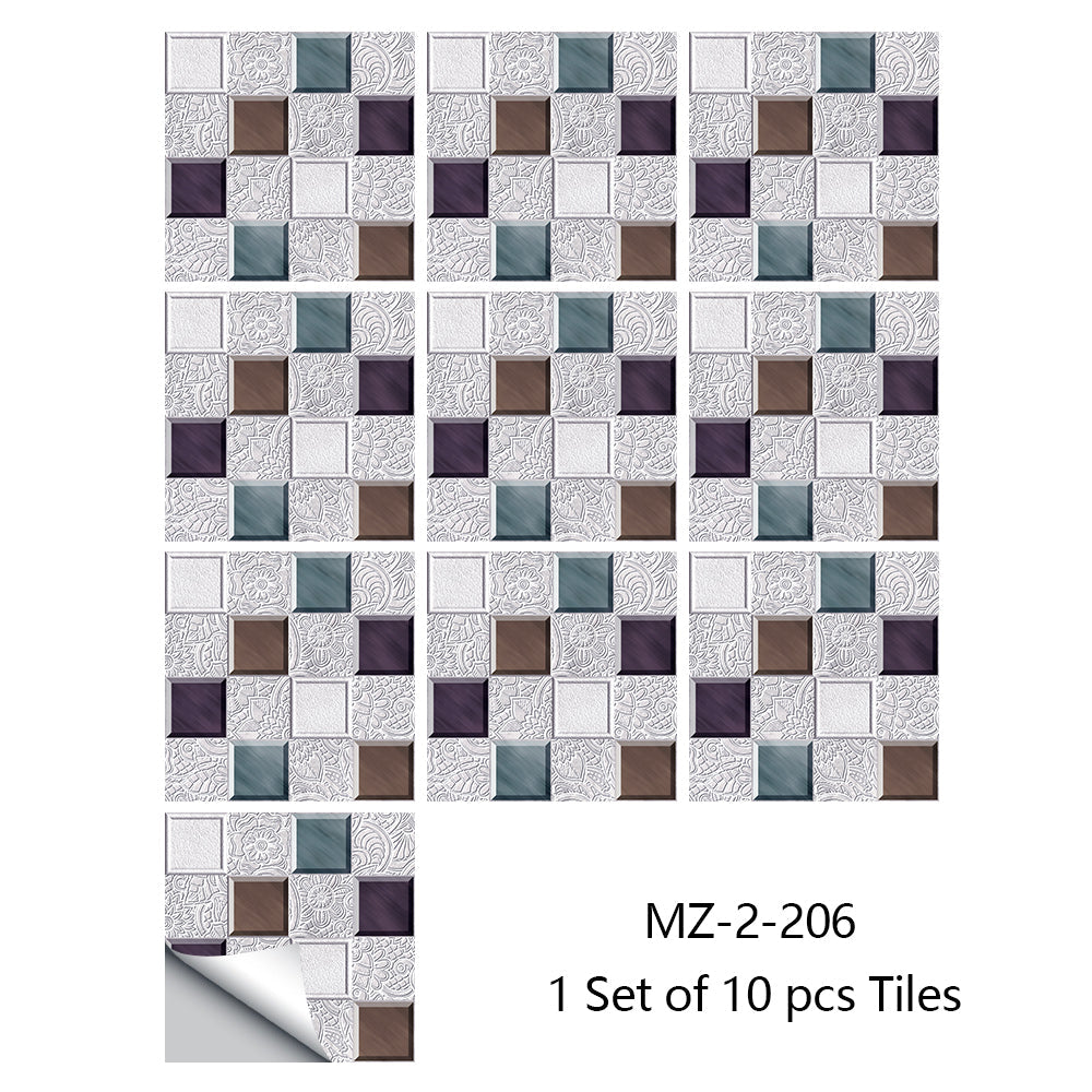10/15cm Mandala Crystal Hard Film Tiles Wall Stickers Kitchen Bathroom Wardrobe Decoration Art Mural Waterproof PVC Wall Decals