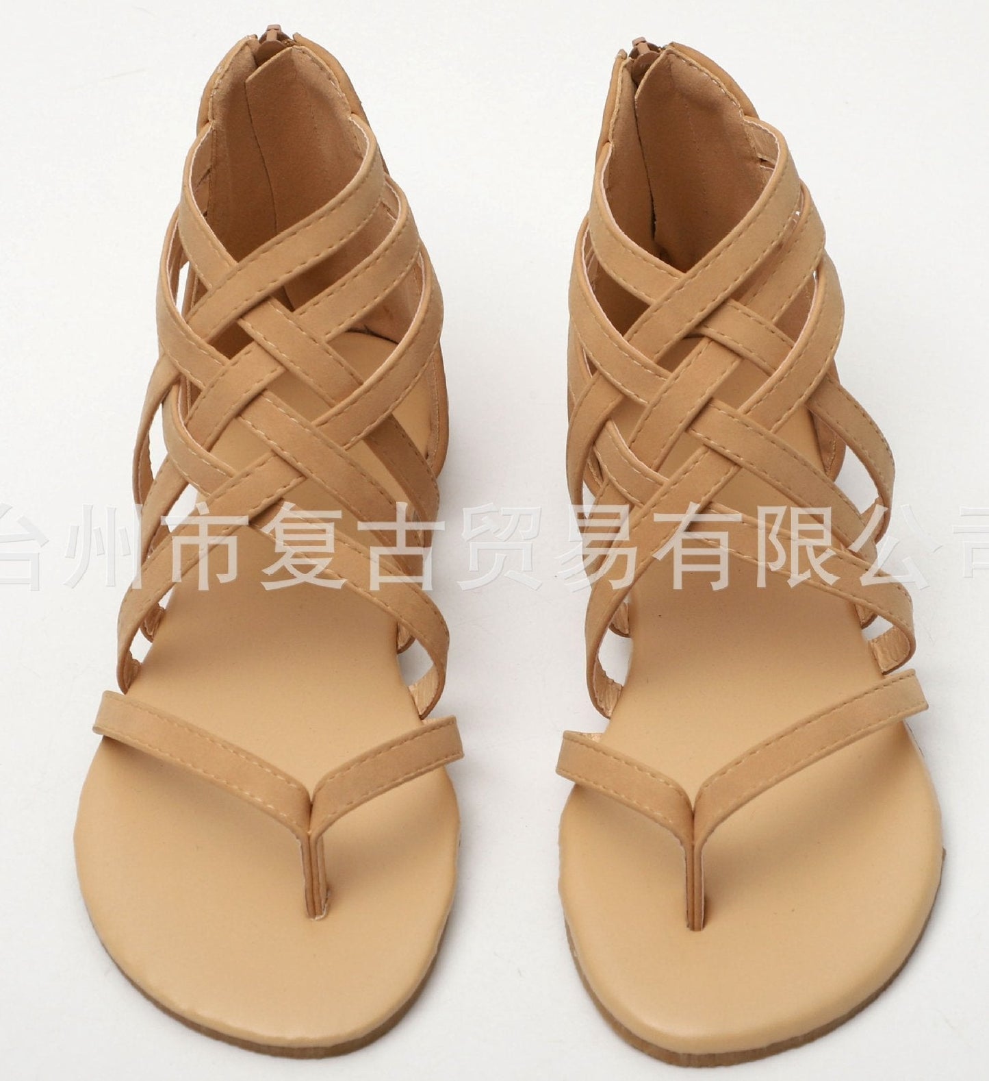 Knitted Toe Roman Sandals Female Summer Flat Large Size Women's Shoes