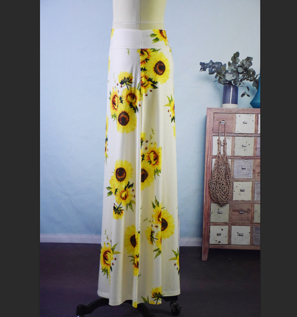 Summer New Exotic Print Skirt With Big Swing Skirt