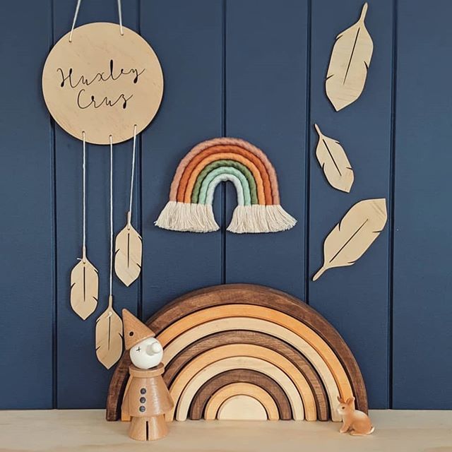 Home children's room decorative pendant woven rainbow pendant wall Pendant