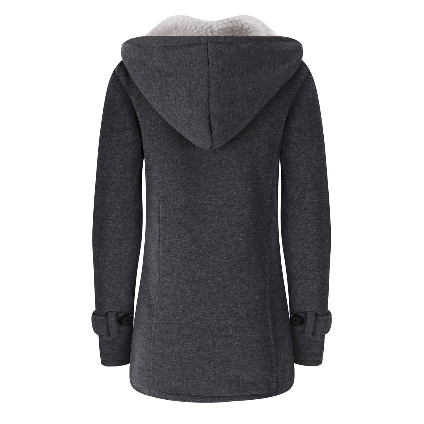 Hat Lamb Wool with Velvet Ox Horn Skin Buttoned Jacket