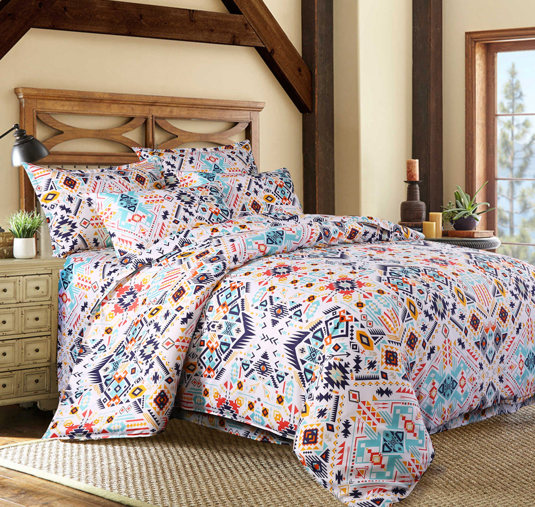 Hot Bohemian Four-piece Set New National Style Size Bedding.
