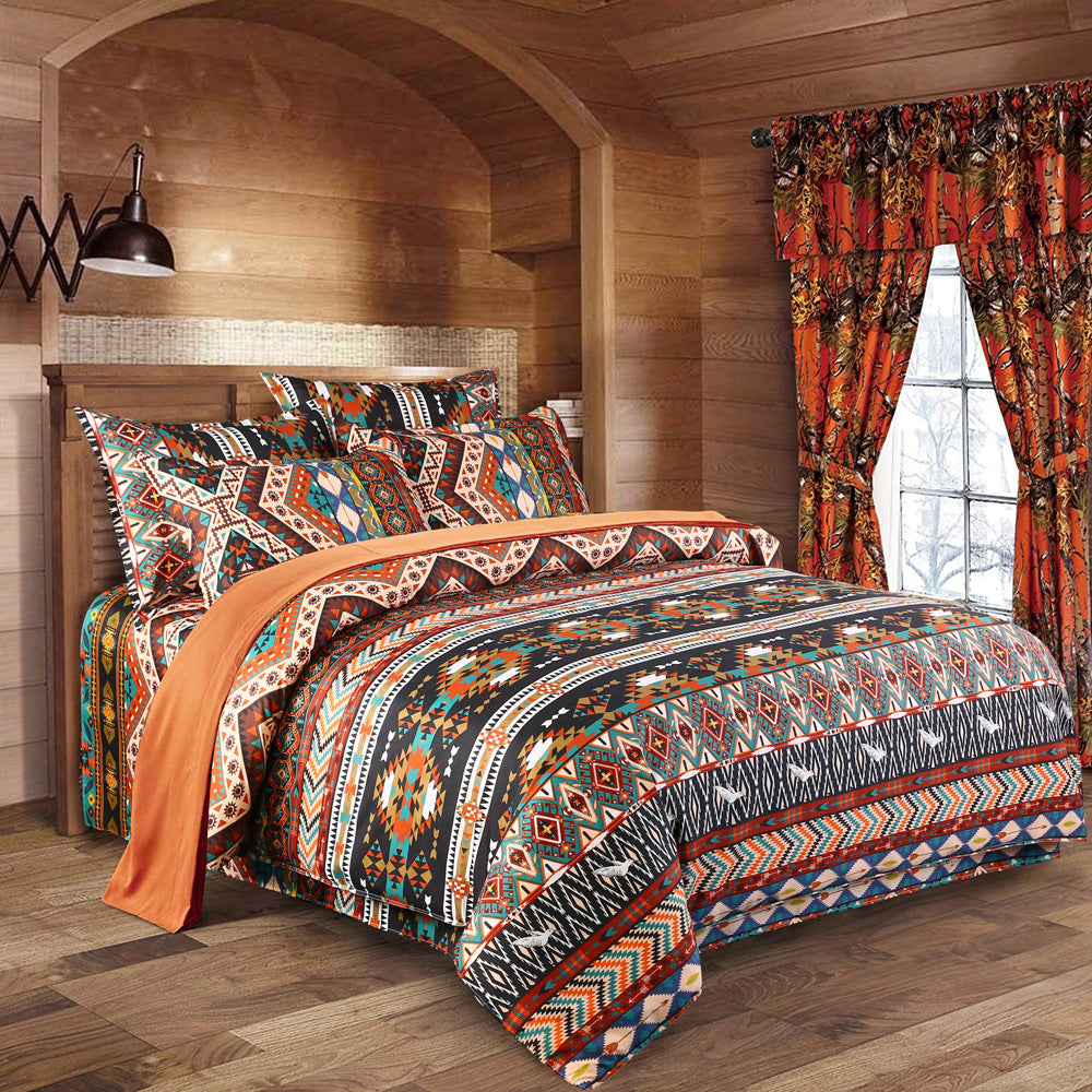 Hot Bohemian Four-piece Set New National Style Size Bedding.