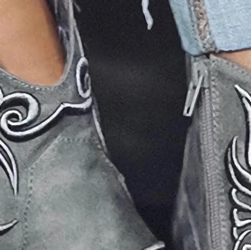 Women's Round Head Embroidery National Women's Leather Boots Sleeve Fashion Boots Knight Boots Middle Heel Boots