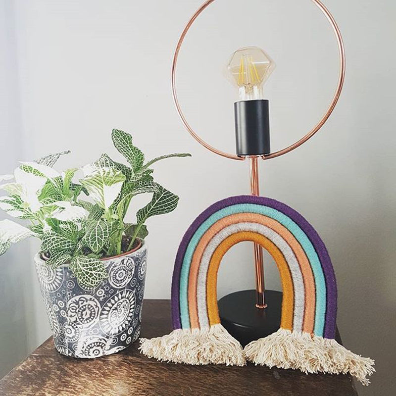 Home children's room decorative pendant woven rainbow pendant wall Pendant