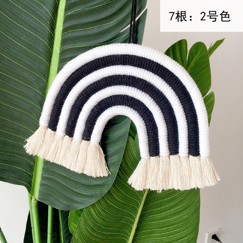 Home children's room decorative pendant woven rainbow pendant wall Pendant