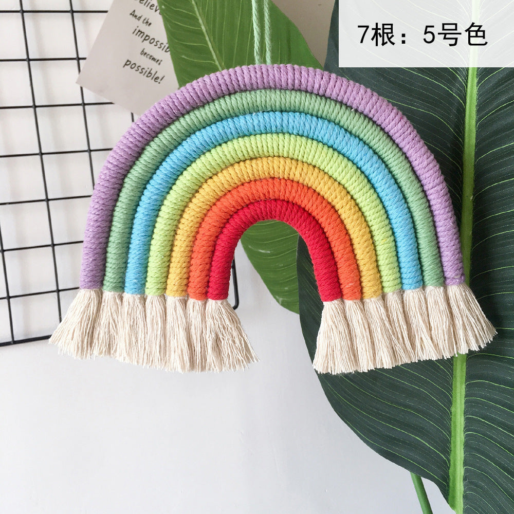 Home children's room decorative pendant woven rainbow pendant wall Pendant
