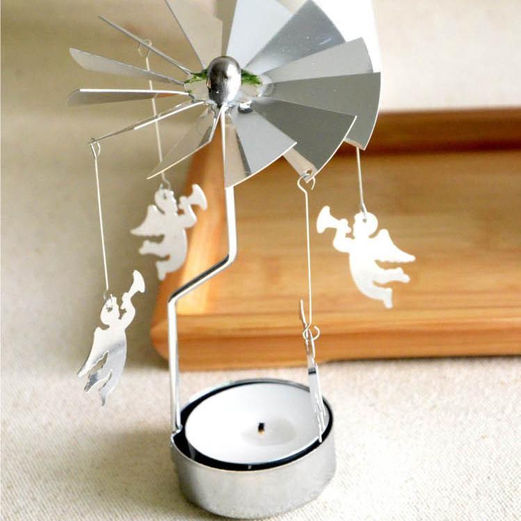 Rotate romantic candle holder Xmas Spinning your Christmas party
