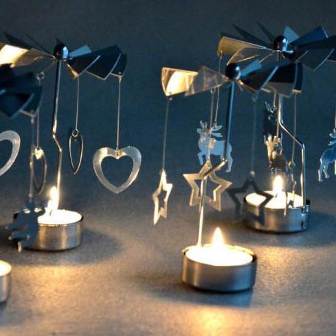 Rotate romantic candle holder Xmas Spinning your Christmas party