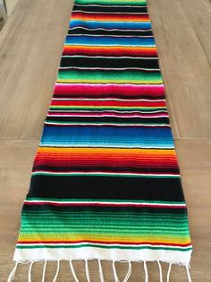 Mexican style party tablecloth table flag tassel woven tablecloth