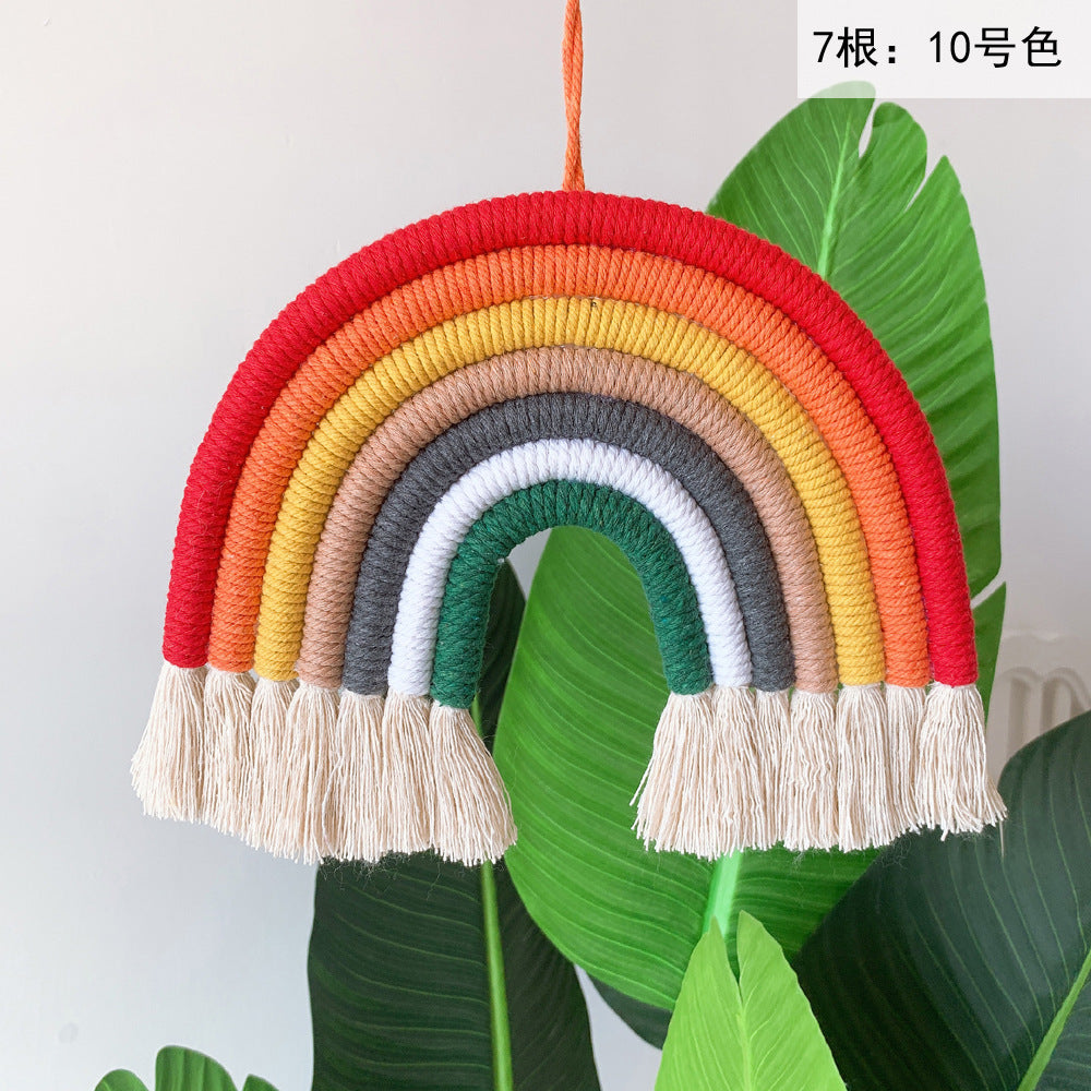 Home children's room decorative pendant woven rainbow pendant wall Pendant