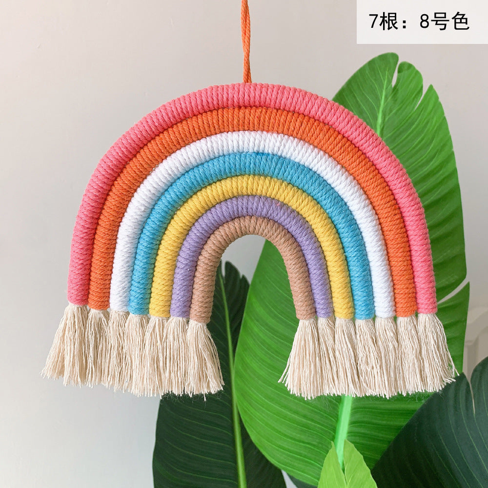 Home children's room decorative pendant woven rainbow pendant wall Pendant