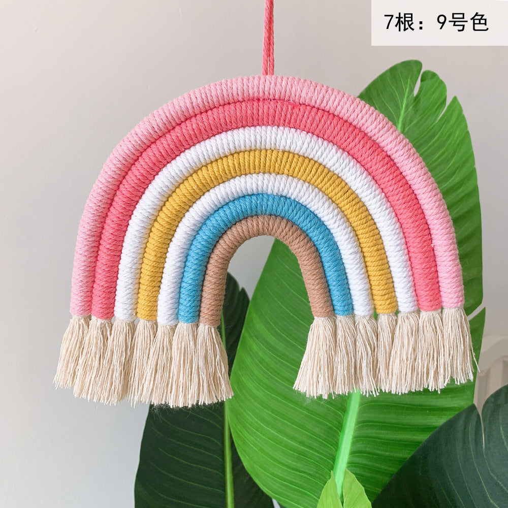 Home children's room decorative pendant woven rainbow pendant wall Pendant