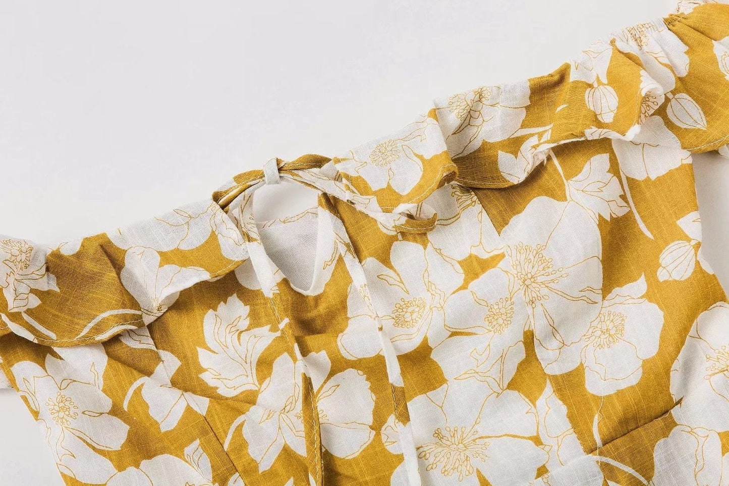 Flower Off Shoulder Backless Beach Mini Dress