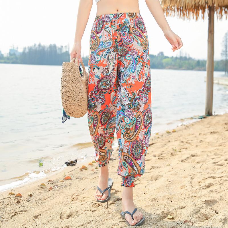 Lantern Pants Bohemian Loose Artificial Cotton Wide Leg Elephant Beach Trousers