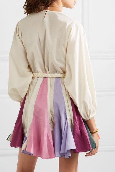 Color Stitching Ethnic Mini Dress