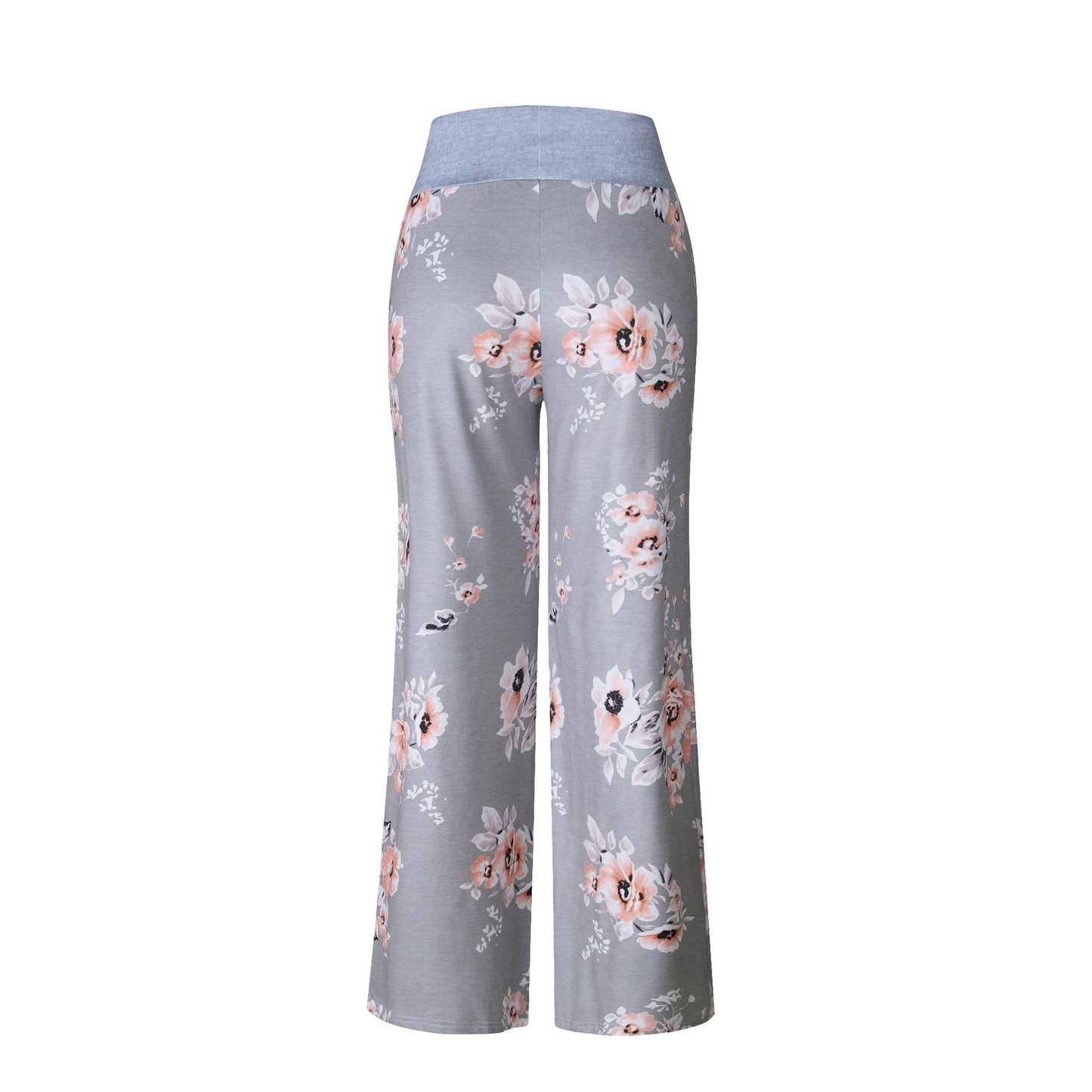 Fashion Printed Loose Straight Lace Trousers