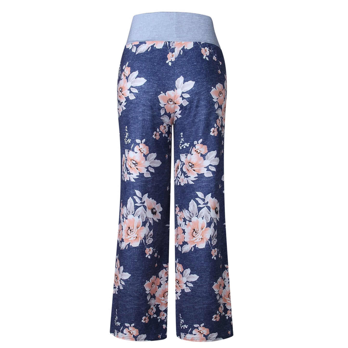 Fashion Printed Loose Straight Lace Trousers