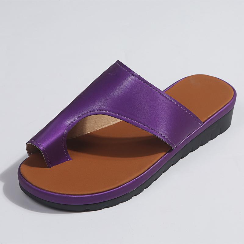 Women Leather Shoes Comfy Platform Flat Ladies
