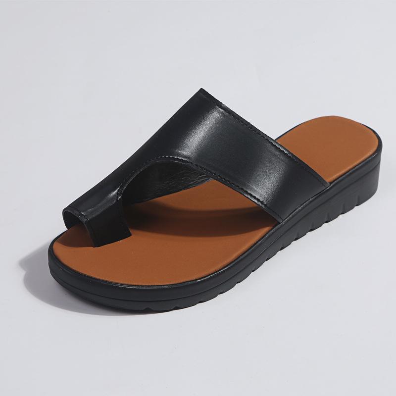 Women Leather Shoes Comfy Platform Flat Ladies