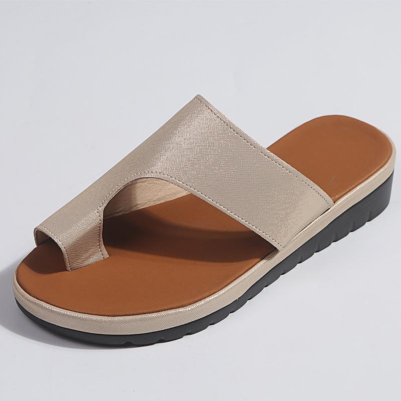 Women Leather Shoes Comfy Platform Flat Ladies