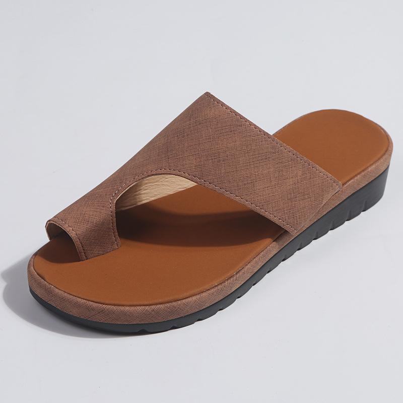 Women Leather Shoes Comfy Platform Flat Ladies