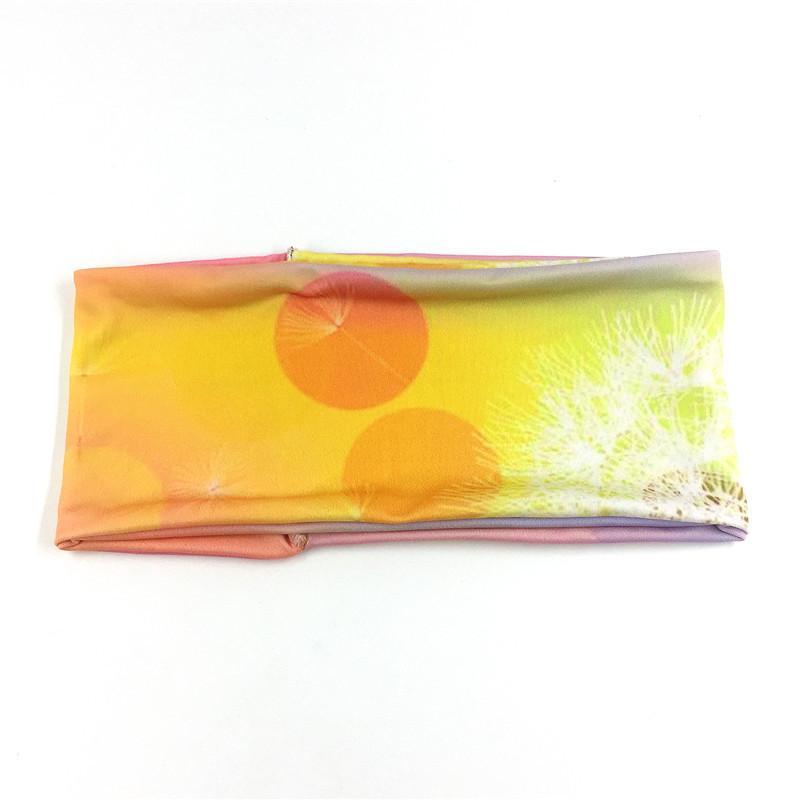 Boho Style Elastic Sports Dandelion Tie Dye Hair Band