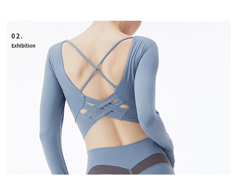 Spring and Summer Fitness Yoga Suit Women Moisture Absorption Sweat Pure T Shirt Temperament High Elastic Breathable Sportswear Women