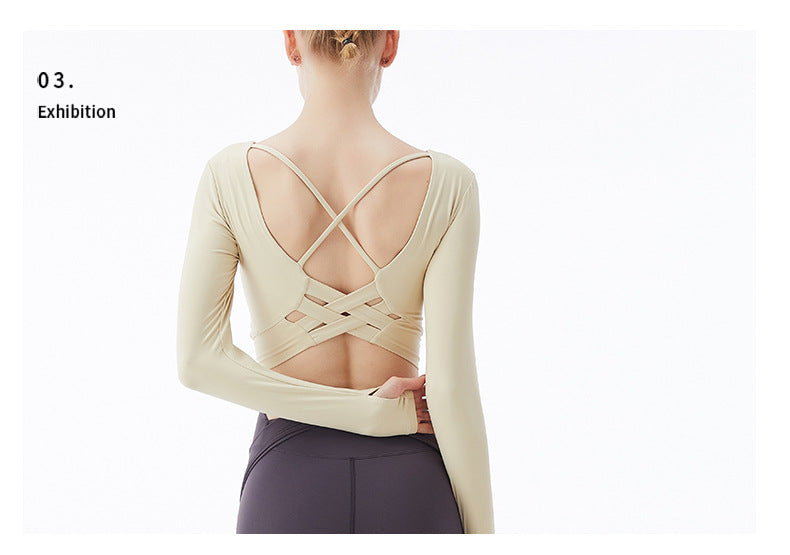 Spring and Summer Fitness Yoga Suit Women Moisture Absorption Sweat Pure T Shirt Temperament High Elastic Breathable Sportswear Women