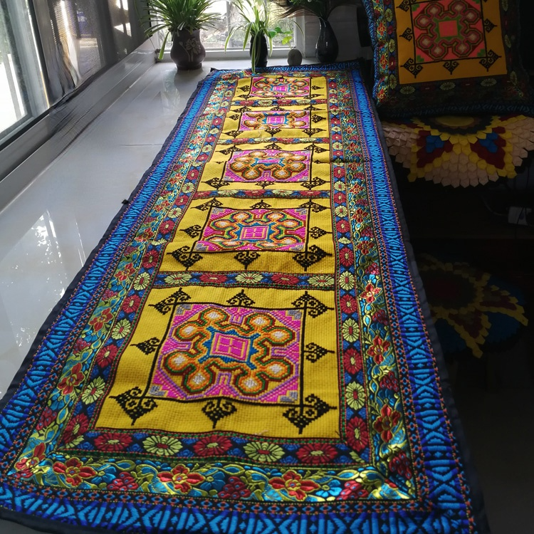National Style Cross Stitch Embroidery Sofa Cover