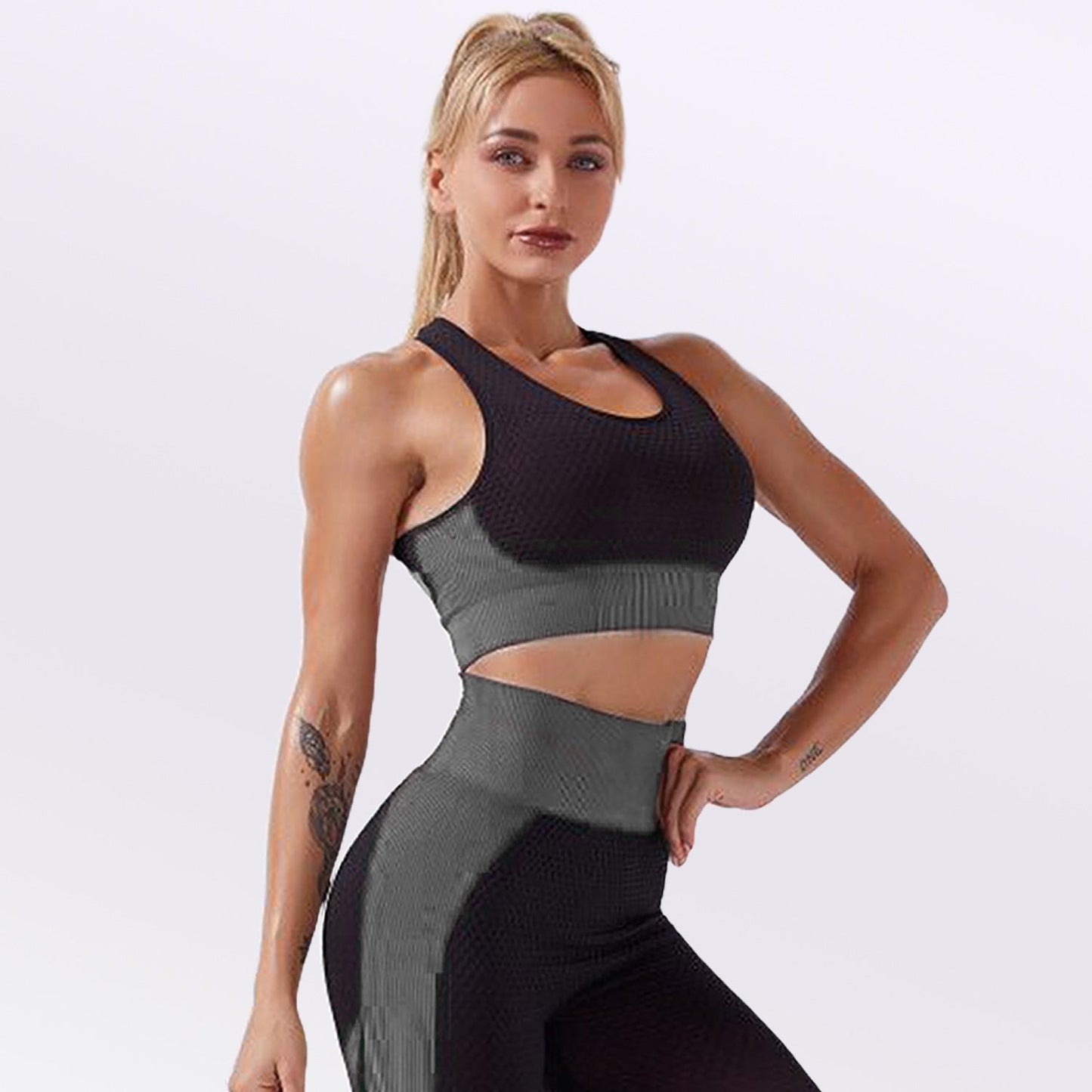 GYM Seamless Shark Seamless Sports Fitness Yoga Suit