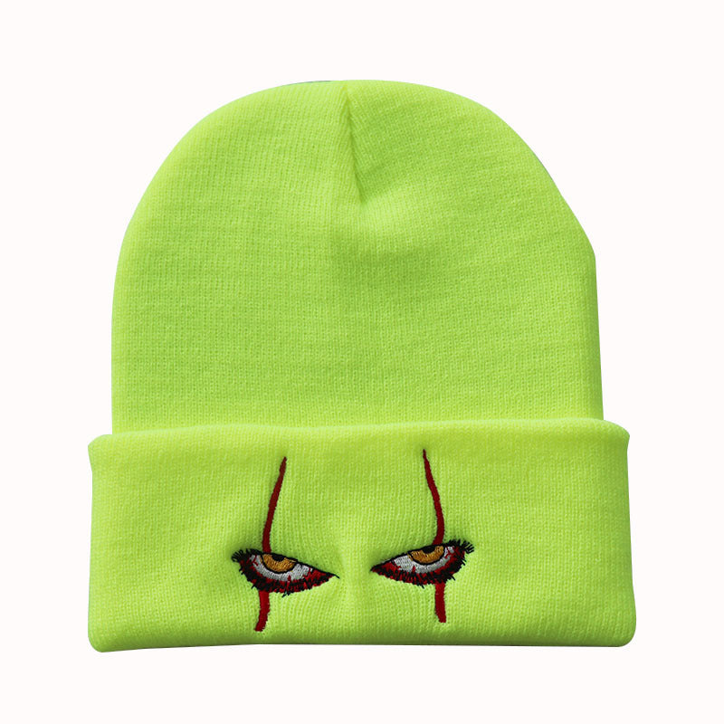 Pennywise scary eyes hat warm cover hip hop Hat Wool Hat