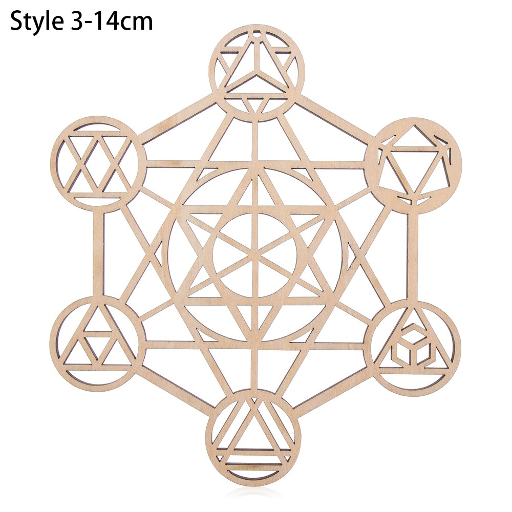 1PC Flower of Life Shape Wooden Wall Sign Laser Cut Non-slip Coaster Set Wood Placemats Table Mat Round Cup Pad Art Home Decor