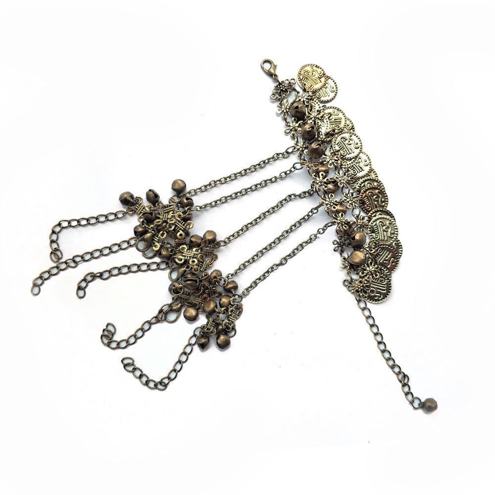 Bohemia style statement handmade Bell coin bracelet for her