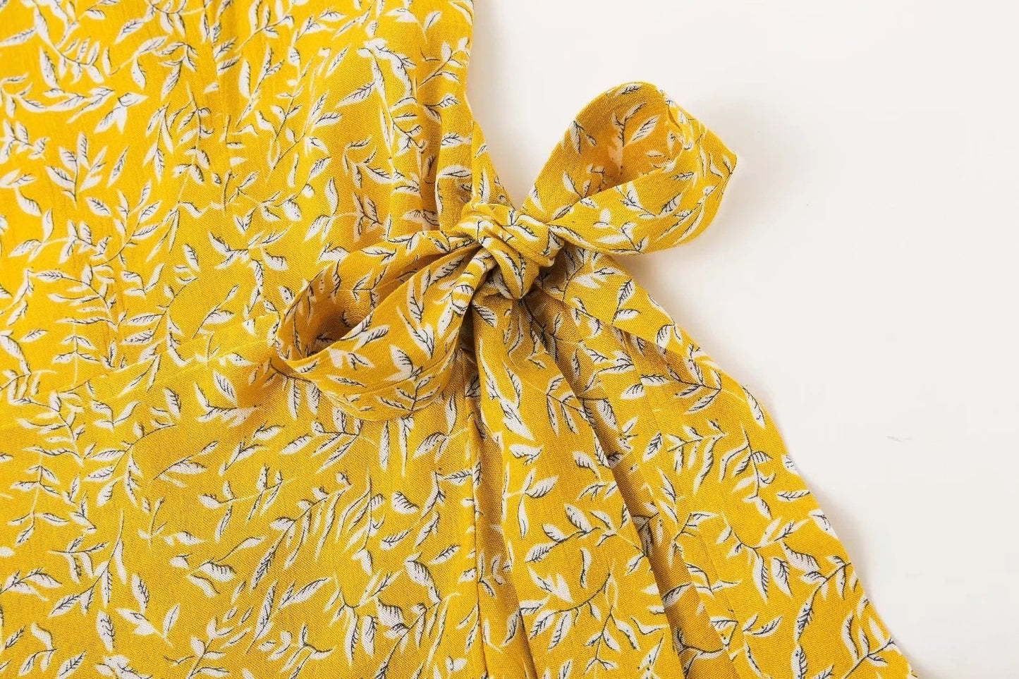 FLORAL FLOUNCE SPAGHETTI STRAPS MINI DRESS